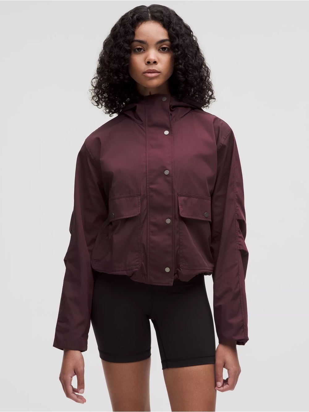 Lululemon Cropped Utility Windbreaker, Goodnight Plum (L)